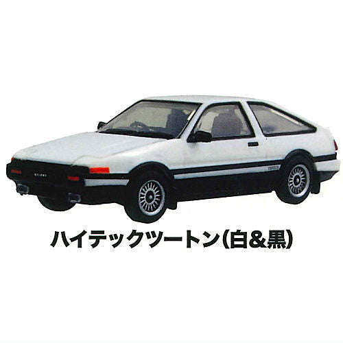 1/64 scale minicar MONO COLLECTION Toyota Sprinter Trueno AE86 [1.Hi-tech two-tone (white & black)]