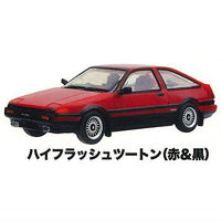 1/64 scale minicar MONO COLLECTION Toyota Sprinter Trueno AE86 [2.High flash two-tone (red & black)]