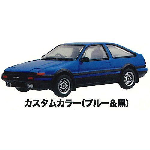 1/64 scale minicar MONO COLLECTION Toyota Sprinter Trueno AE86 [5.Custom Color (Blue & Black)]