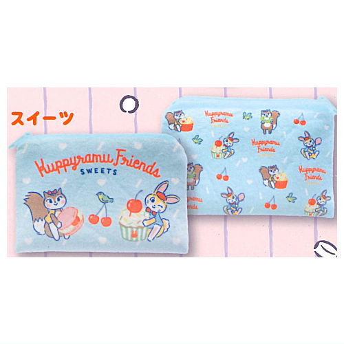 Kuppy & Ramu Friends Fluffy Pouch [3.Sweets] – toysantajp