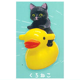 Potty cat miniature figure collection [1.Black cat]