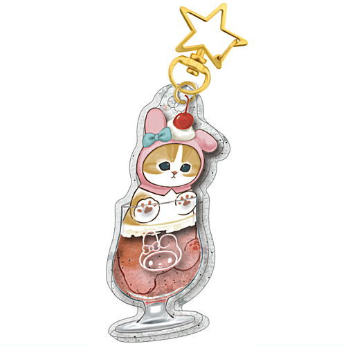 mofusand x Sanrio Characters Soda Acrylic Keychain [1.My Melody]