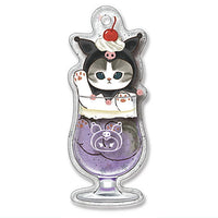 mofusand x Sanrio Characters Soda Acrylic Keychain [3.Kuromi]