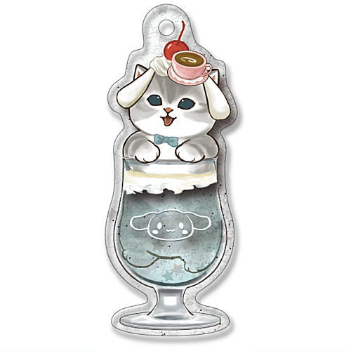 mofusand x Sanrio Characters Soda Acrylic Keychain [4.Cinnamoroll]