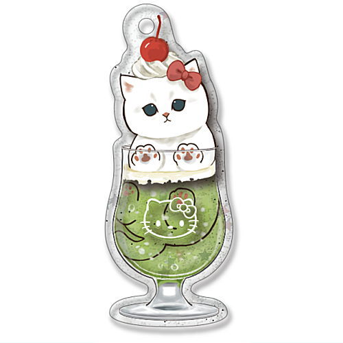 mofusand x Sanrio Characters Soda Acrylic Keychain [5.Hello Kitty]