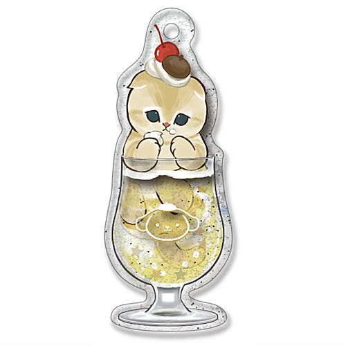 mofusand x Sanrio Characters Soda Acrylic Keychain [6.Pompompurin]