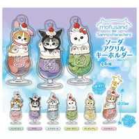 mofusand x Sanrio Characters Soda Acrylic Keychain [All 6 type set(Full Complete)]