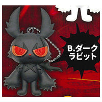 BLOODY BUNNY 3D Rubber Mascot Ball Chain [2.Dark Rabbit]