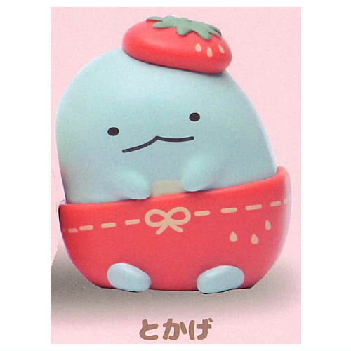 Sumikkogurashi Narabete kawaii! Strawberry hat de omekashi mascot [5.Tokage]