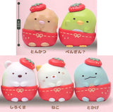 Sumikkogurashi Narabete kawaii! Strawberry hat de omekashi mascot [All 5 type set(Full Complete)]