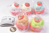 Sumikkogurashi Narabete kawaii! Strawberry hat de omekashi mascot [All 5 type set(Full Complete)]