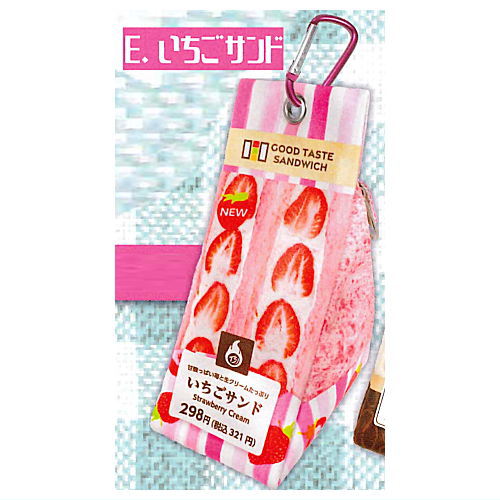 Convenience store sandwich exclusive bag mascot [5.Strawberry sandwich]