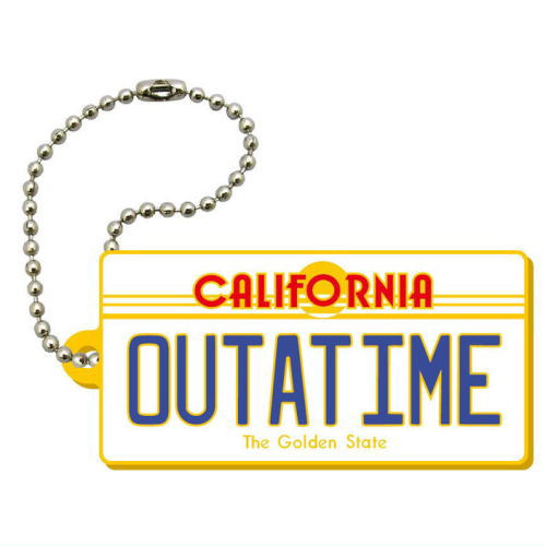 Back to the Future Rubber Mascot [6.Back to the Future Time Machine License Plate]