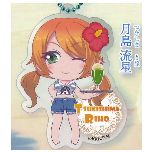 Goddess cafe terrace deformed acrylic key chain [4.Riho Tsukishima]