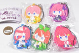 The Quintessential Quintuplets petattonejimaki rubber strap [All 5 type set(Full Complete)]