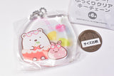 Sumikkogurashi Juicy! Pukkuri clear key chain [1.Shirokuma &  Furoshiki]