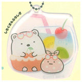 Sumikkogurashi Juicy! Pukkuri clear key chain [1.Shirokuma &  Furoshiki]