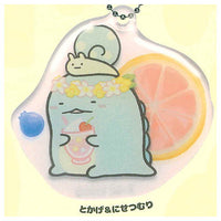 Sumikkogurashi Juicy! Pukkuri clear key chain [5.Tokage & Nisetsumuri]