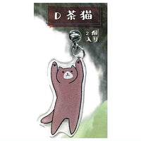 Felissimo Nekobu Hanging Cat Earrings [4.Brown]