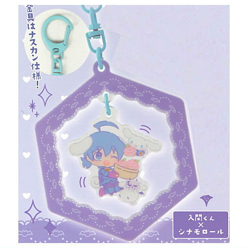 Welcome to Demon School! Iruma-kun x SANRIO CHARACTERS swaying acrylic key chain [1.Iruma-kun x Cinnamoroll]