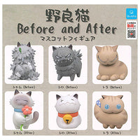 Stray Cat Before and After Mascot Figure [All 6 type set(Full Complete)]