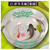 Japanese taste Fishbowl mascot Part.3 [3.Glass bowl (blue-green)]