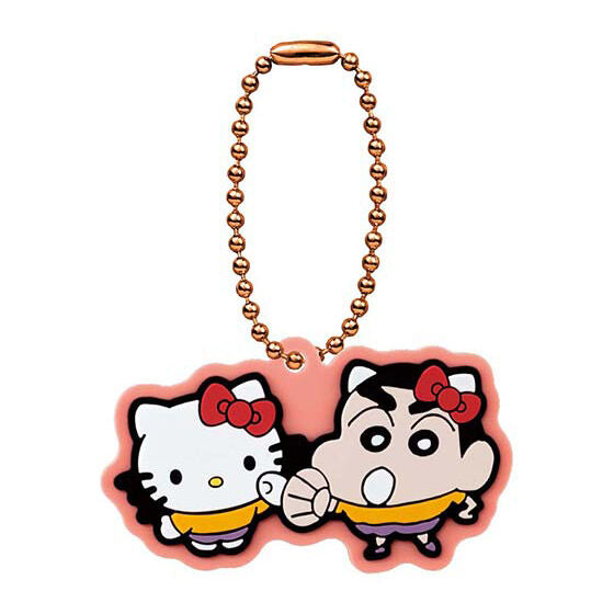 Crayon Shin-chan x Sanrio Characters Special Rubber Mascot [3.Shin-chan x Hello Kitty]