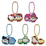 Crayon Shin-chan x Sanrio Characters Special Rubber Mascot [All 5 type set(Full Complete)]