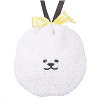 Manmaru Bichon Frize Plush Bag & Towel [1.Marumoko drawstring shoulder]