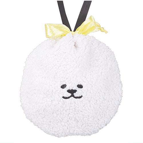 Manmaru Bichon Frize Plush Bag & Towel [1.Marumoko drawstring shoulder]