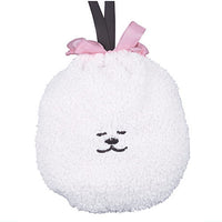 Manmaru Bichon Frize Plush Bag & Towel [2.Marumoko Drawstring Tote]