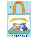 Odekake Child Shark Odekake tote bag with zipper [4.Usamechanto]