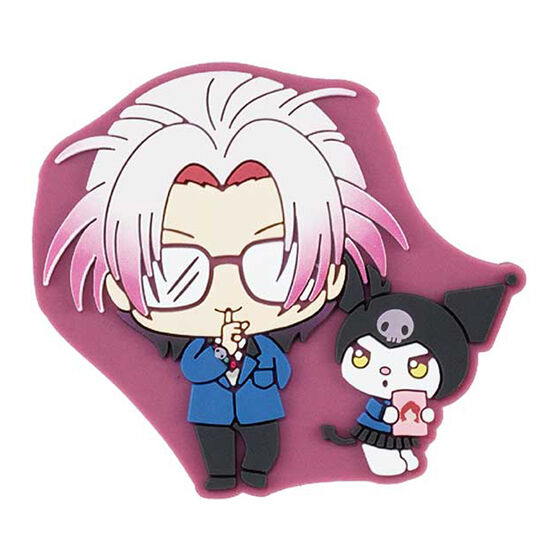 Tokimeki Memorial Girl's Side 4th Heart x Sanrio Characters Rubber Magnet [4.Minoru Nanatsumori x Kuromi]