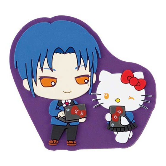 Tokimeki Memorial Girl's Side 4th Heart x Sanrio Characters Rubber Magnet [5.Yanosuke Hiiragi x Hello Kitty]