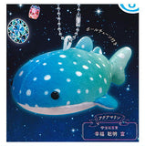 Happy whale shark plush toy jewel color [1.Aquamarine]