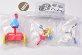 Movable! Die-cast! Tricycle & Motorcycle & Unicycle Mascot [1.Tricycle red & blue]