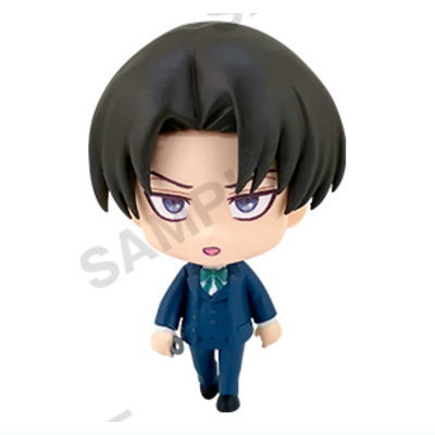 Attack on Titan Shirokuro Capsule [4.Levi black suit]