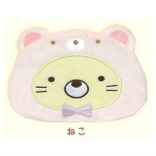 Sumikkogurashi fuwafuwa face pouch [4.Neko]