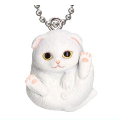 Manmaru Animals Manmaru cat Mascot Popular Cat daishugo! [2.Scottish fold (white)]