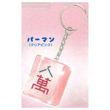 Mahjong tiles clear mascot [1.Pa-man (clear pink)]