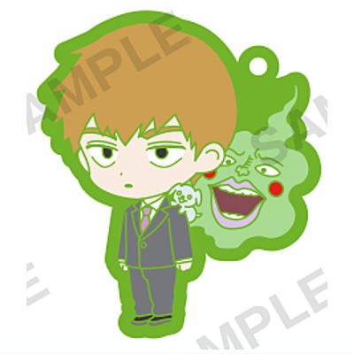 Mob Psycho100 Ekubo gaippai Capsule Rubber Strap vol.2 [5.Reigen & woo wotabeyotosuruekubo]