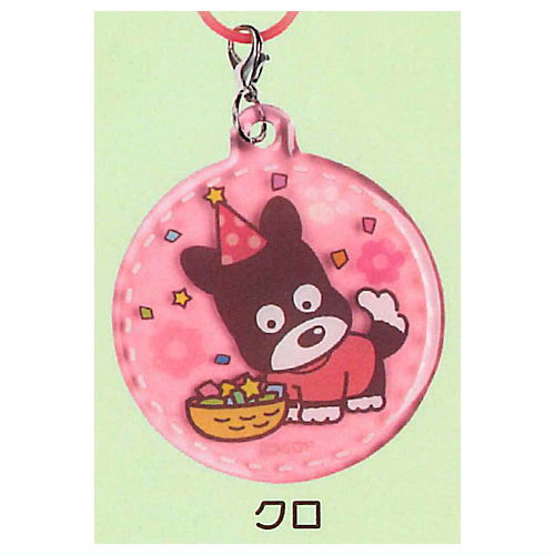 Tama and Friends pukkuri clear mejirushi charm [9.Kuro]