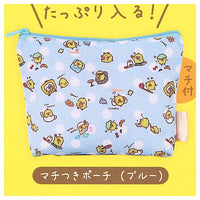 Rilakkuma Kiiroitori Diary Tote & Pouch Collection [6.Pouch with gusset (Blue)]