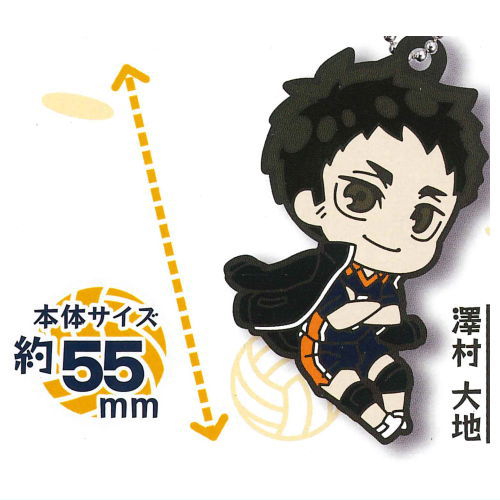 Deformed Rubber! Haikyu!! Karasuno High School Keychain [5.Daichi Sawamura]