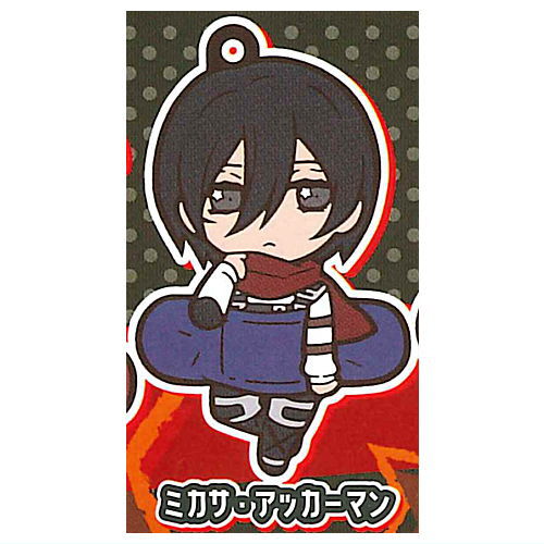 Attack on Titan Charabanchoukou Rubber mascot [2.Mikasa Ackerman]