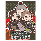 Attack on Titan Charabanchoukou Rubber mascot [5.Sasha Blouse & Connie Springer & Jean Kirstein]