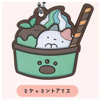 Zundouneko pukkuri rubber mascot [6.Mike x mint ice cream]