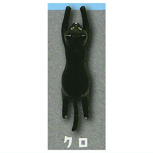 Gakeppuchi Nyanko Burasagari Chuck Charm [6.Black]