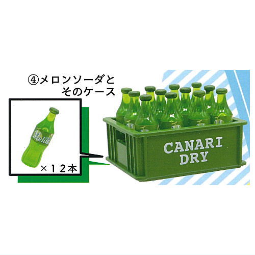 12 bottles and case [4.Melon soda and case]