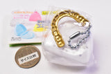 Small mouthpiece charm [4.Gold teeth and case (White)]